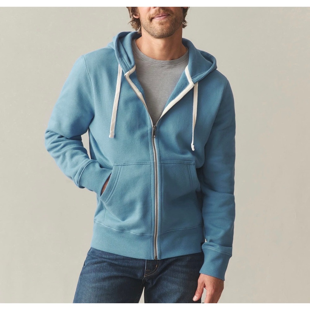 American Giant Men's Teal Full Zip Classic Zip Up Hoodie Sweatshirt XL NWOT